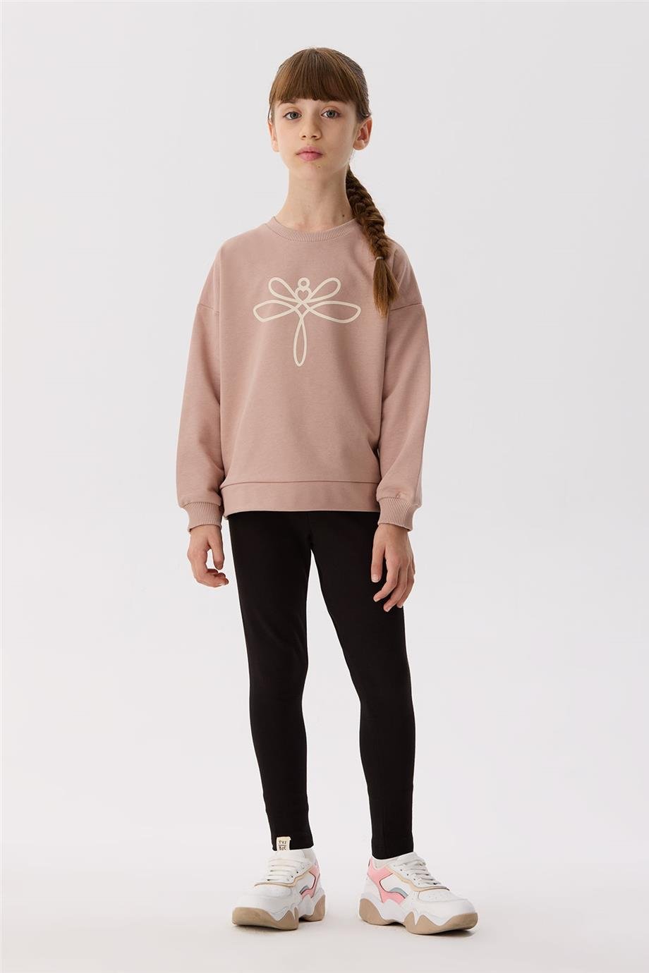 Tyess Basic Kız Çocuk Taba Sweatshirt