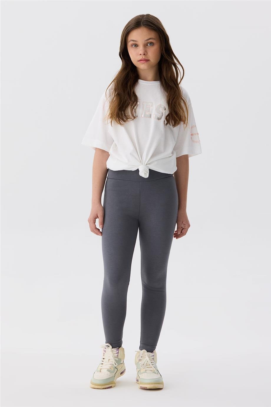 Tyess Kız Çocuk Antrasit Tayt