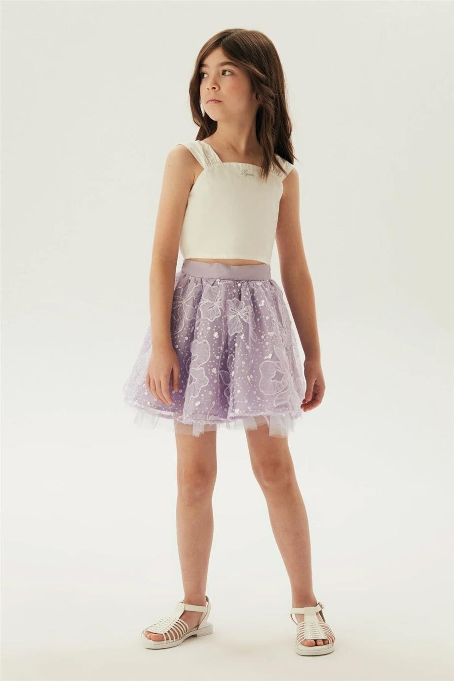 Tyess Kız Çocuk Beyaz Bluz