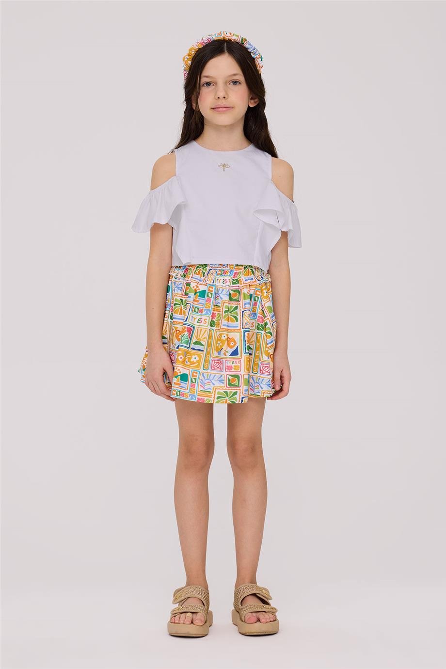 Tyess Kız Çocuk Beyaz BluzTyess Kız Çocuk Beyaz Bluz