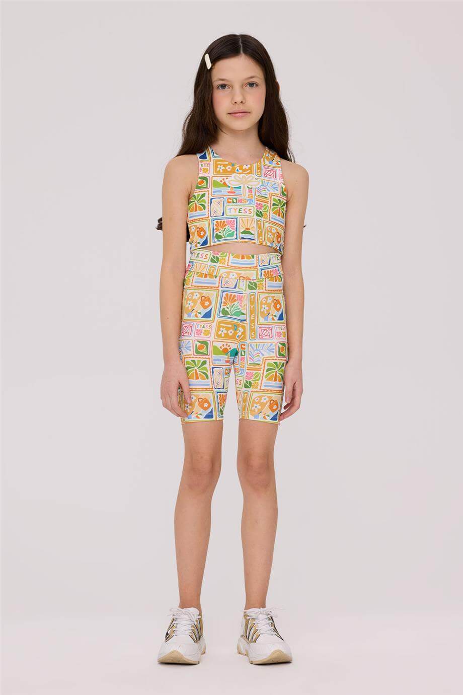 Tyess Kız Çocuk Desenli AtletTyess Kız Çocuk Desenli Atlet