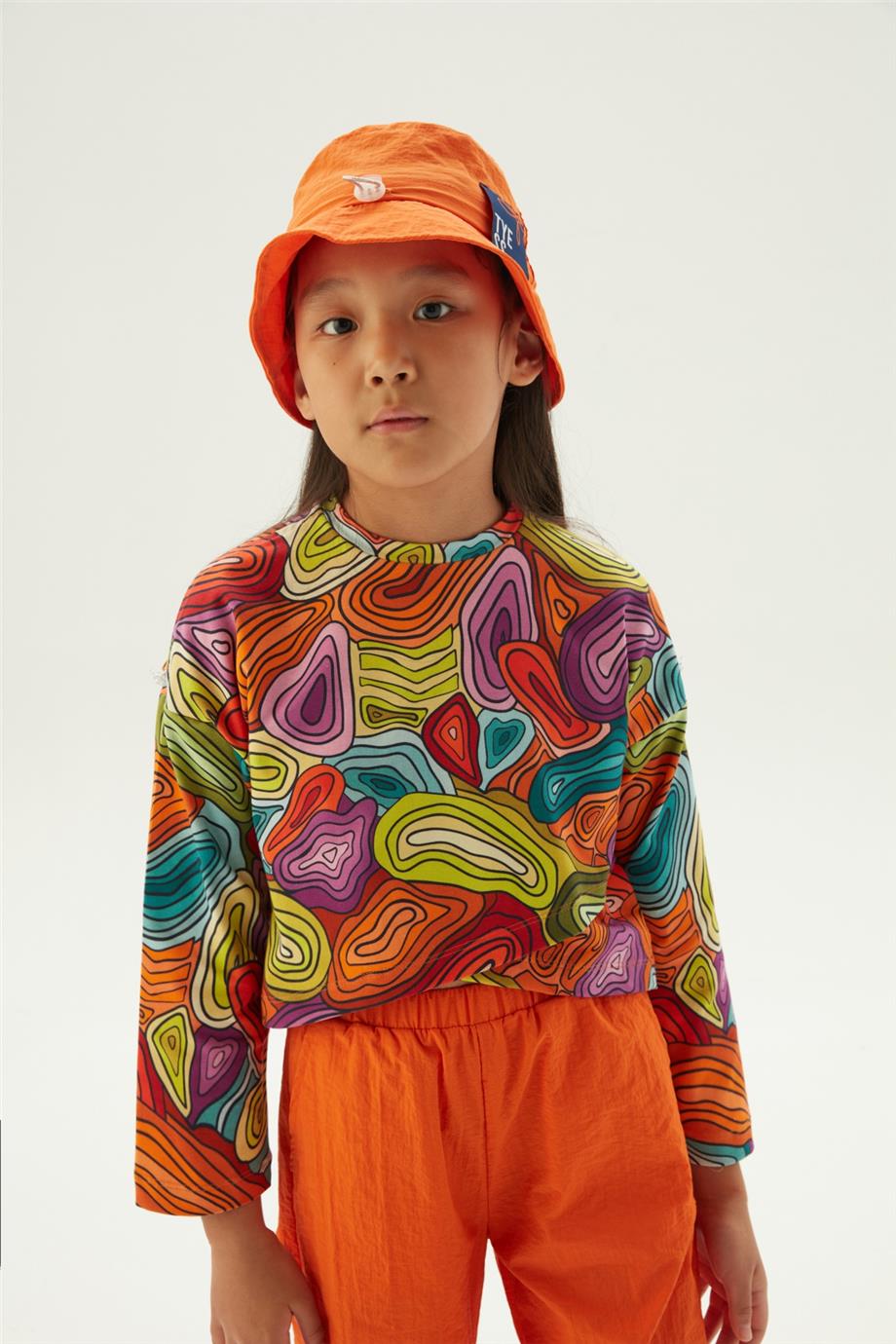 Tyess Kız Çocuk Oranj Şapka