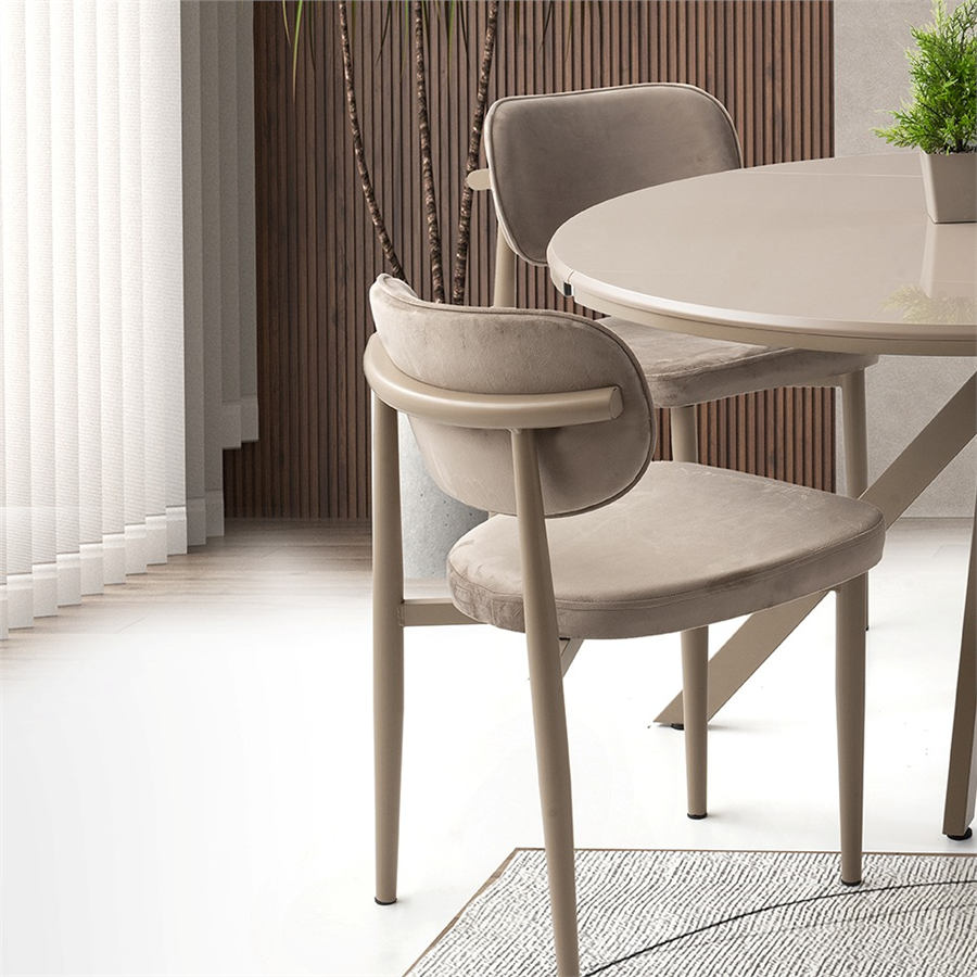 70+50x120 PEGASUS HG CAPPİCİNO MASA + 4 SİESTA SANDALYE TAKIMI