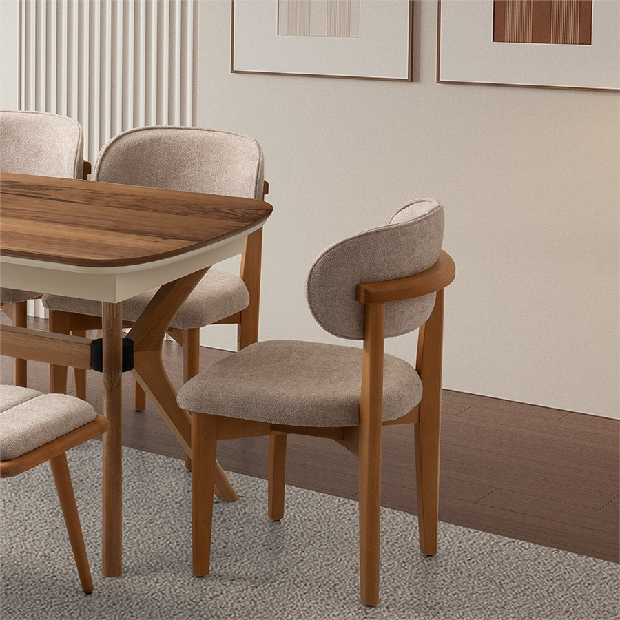 80x130+35 ÇINAR VALENCİA MASA + 4 NERGİS SANDALYE + BENCH TAKIMI