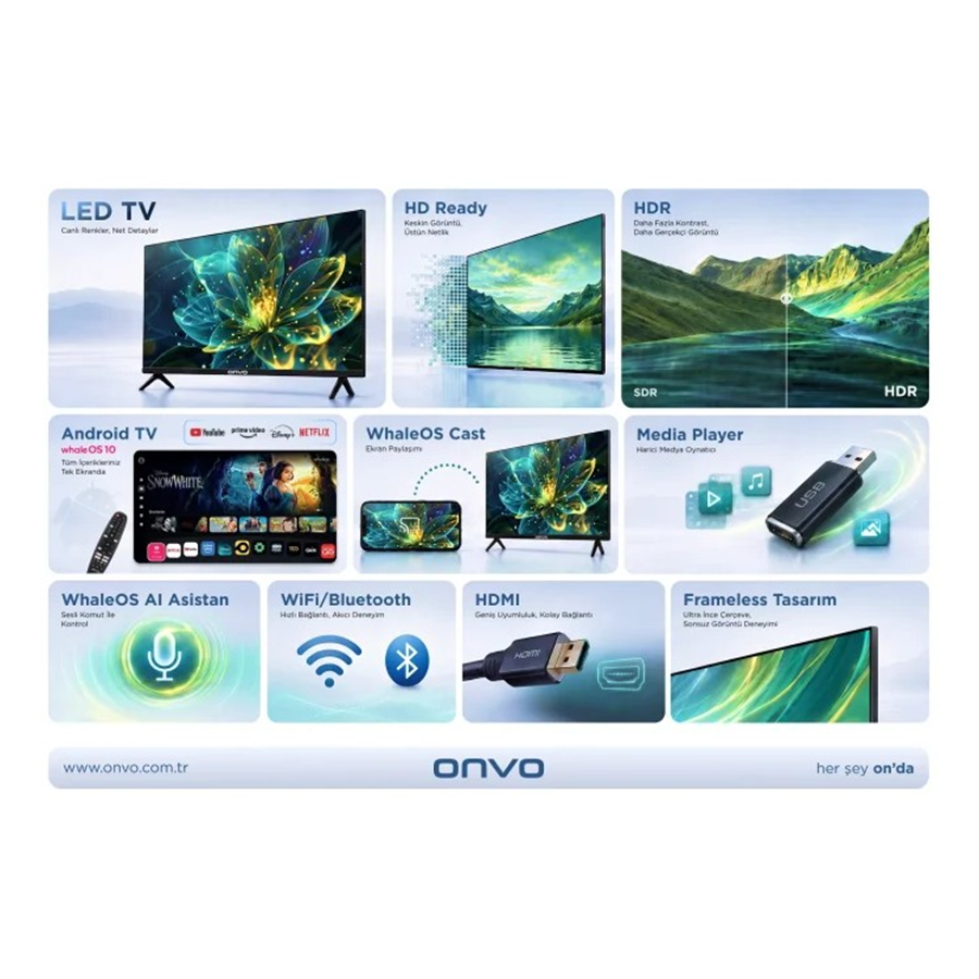 ONVO 32 İNÇ SMART TV