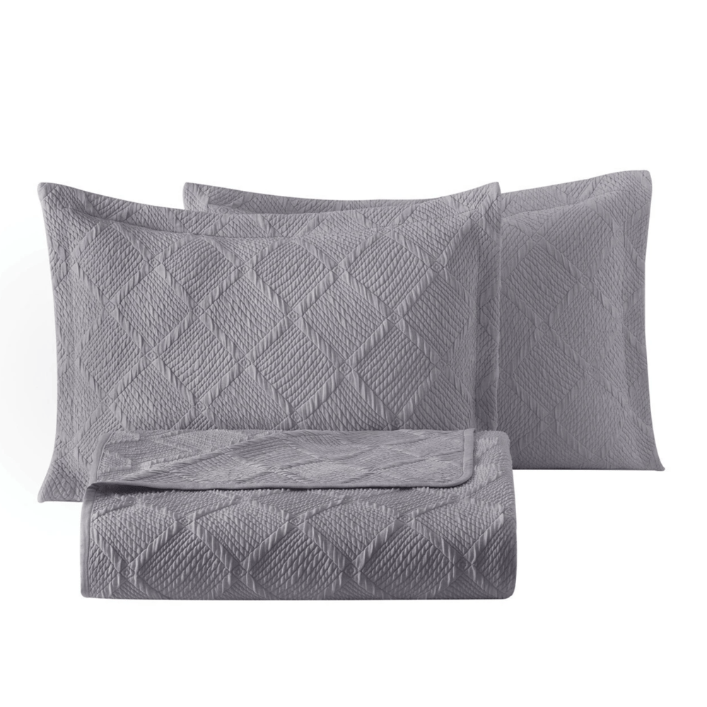 YATAŞ PUFFY ÇİFT KİŞİLİK JULİAN YATAK ÖRTÜSÜ SET - FÜME
