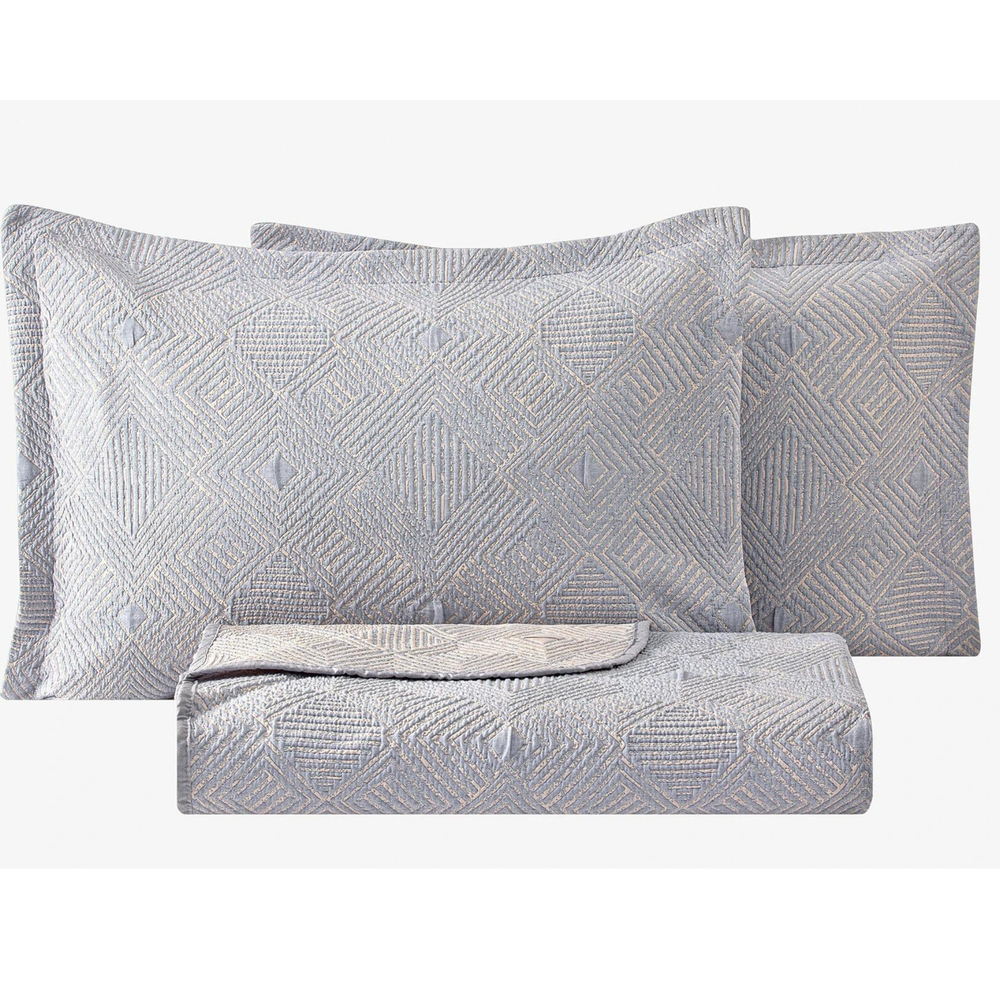 YATAŞ PUFFY ÇİFT KİŞİLİK SHAY YATAK ÖRTÜSÜ SET - INDIGO