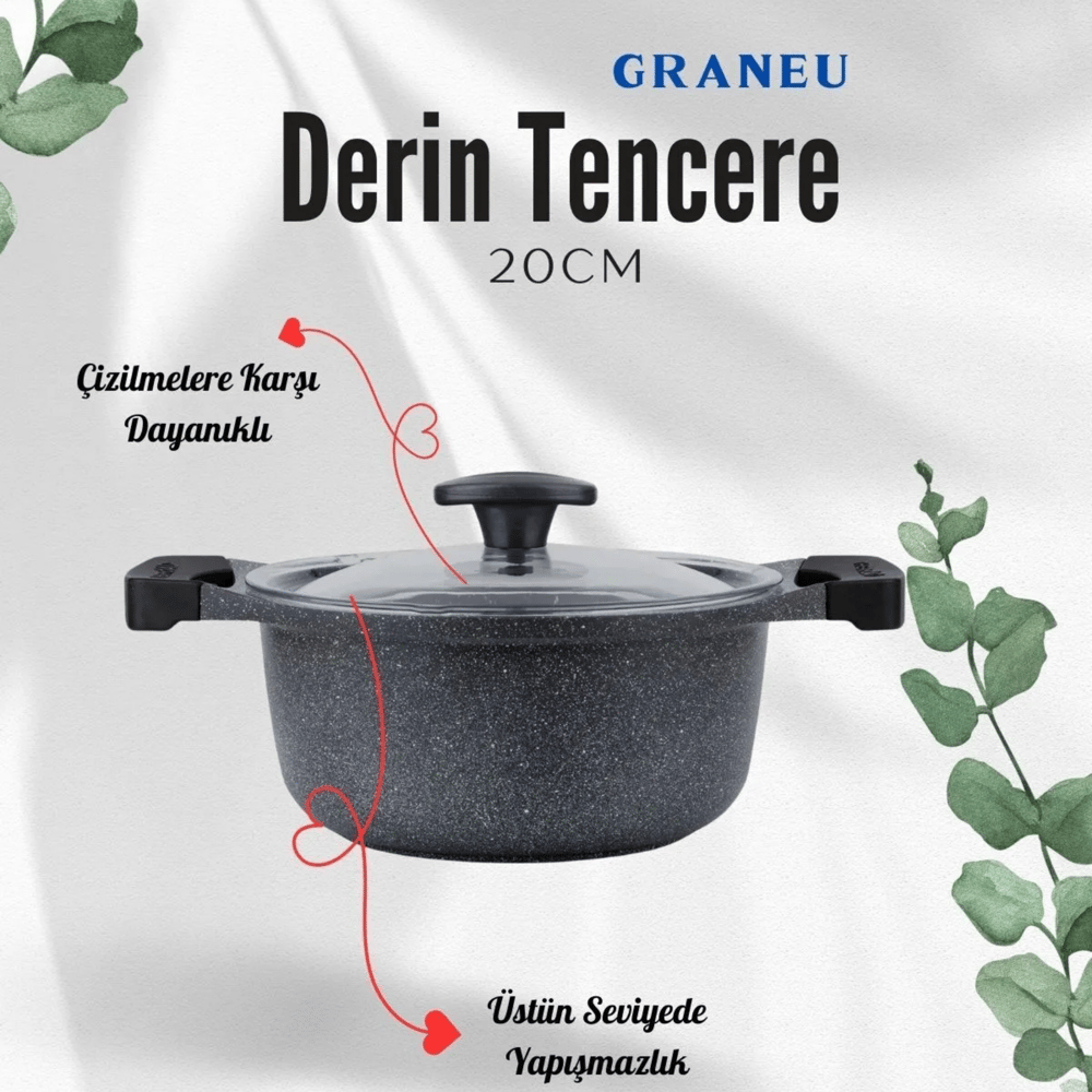 THERMOAD GRANEU 7 PARÇA DÖKÜM GRANİT TENCERE SET