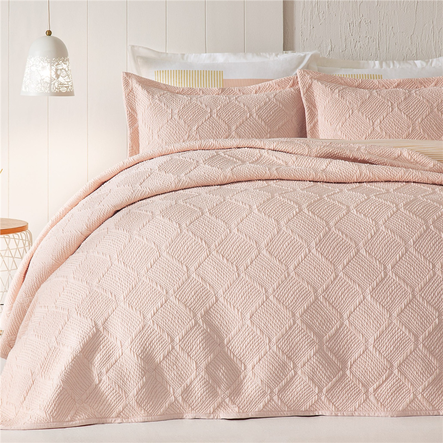 YATAŞ PUFFY JULİAN YATAK ÖRTÜSÜ SET - BLUSH