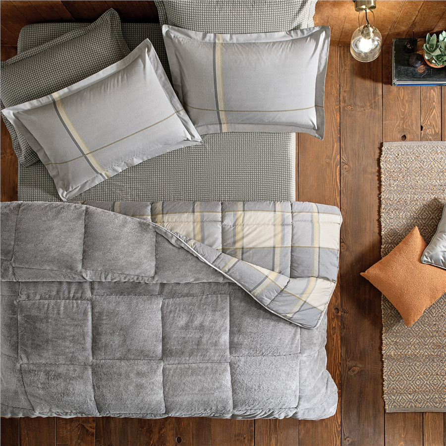 YATAŞ PUFFY LEONİ THREEFY SET - GRİ