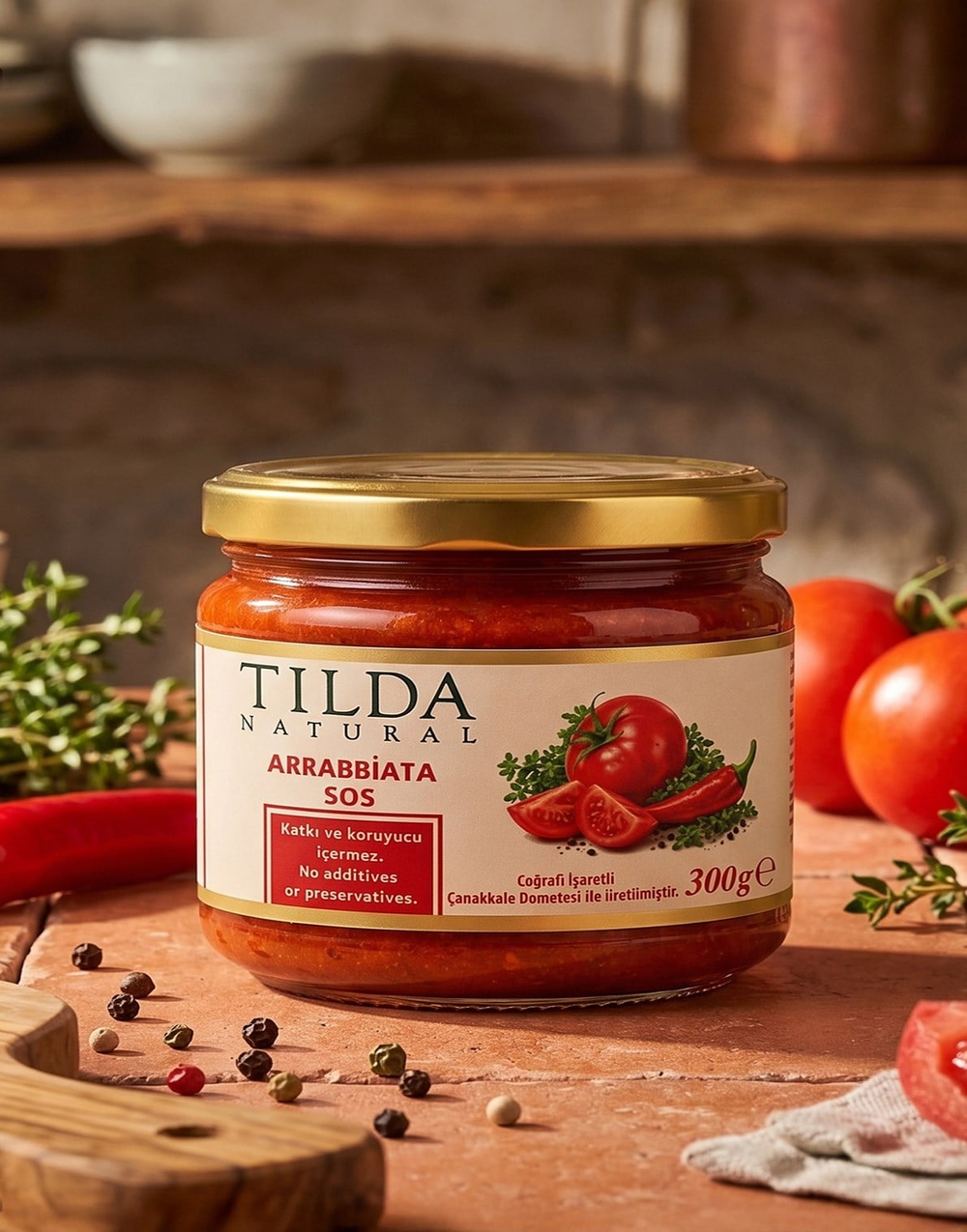 Çanakkale Domatesli Arrabbiata Sos – 300 g
