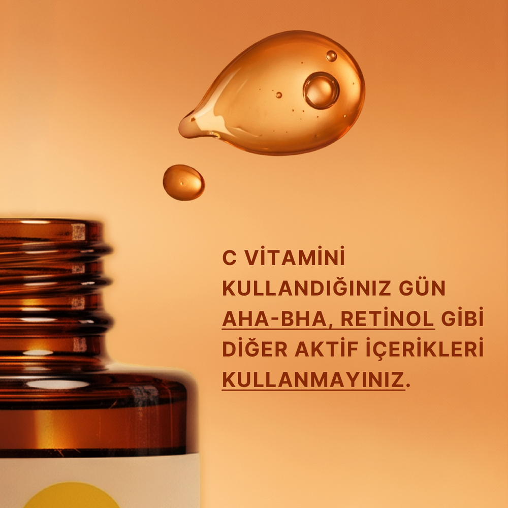 Aydınlatıcı, Cilt Tonu Eşitleyici Leke ve Kırışıklık Karşıtı %6 C Vitamini Serumu - 30 ml