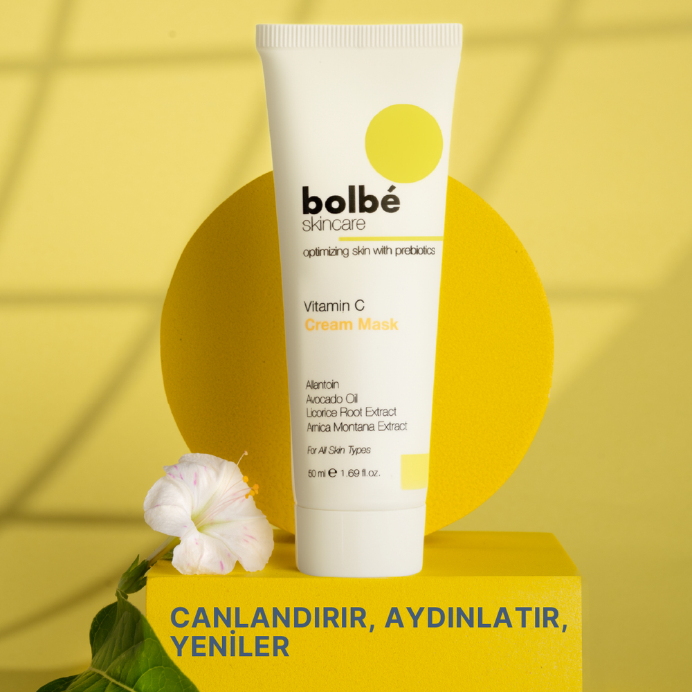 Aydınlatıcı, Cilt Tonu Eşitleyici Leke ve Kırışıklık Karşıtı %2 C Vitamini Krem Maske - 50 ml