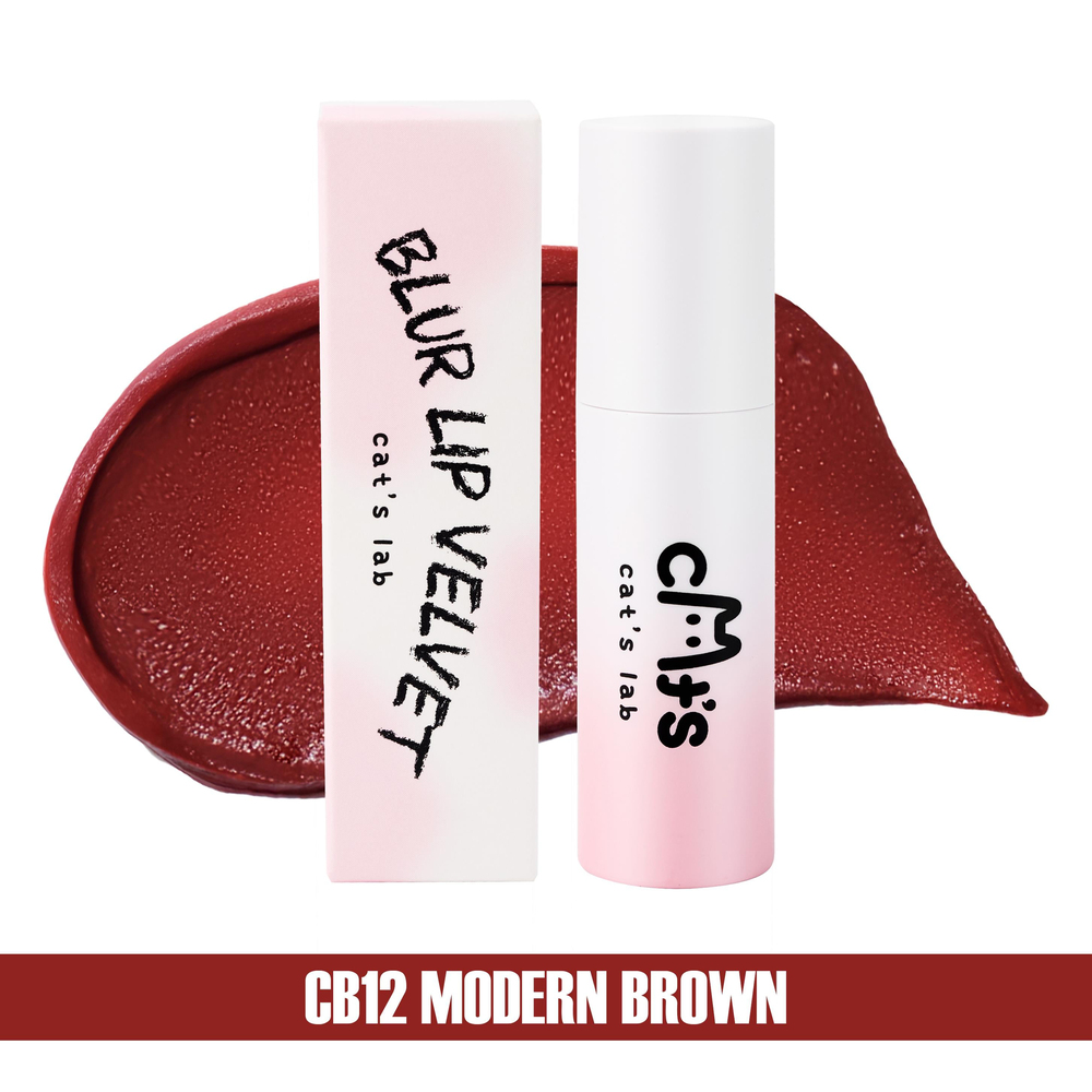 Kadife Yapılı Mat Ve Pigmentli Kalıcı Tint Ruj ve Allık CB12 Modern Brown (Kahve) - 2.3 gr