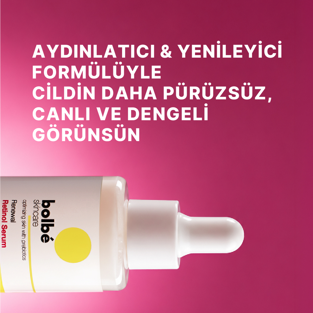 Kırışıklık Karşıtı, Sıkılaştırıcı ve Yenileyici Retinol (A Vitamini) Gece Serumu - 30 ml