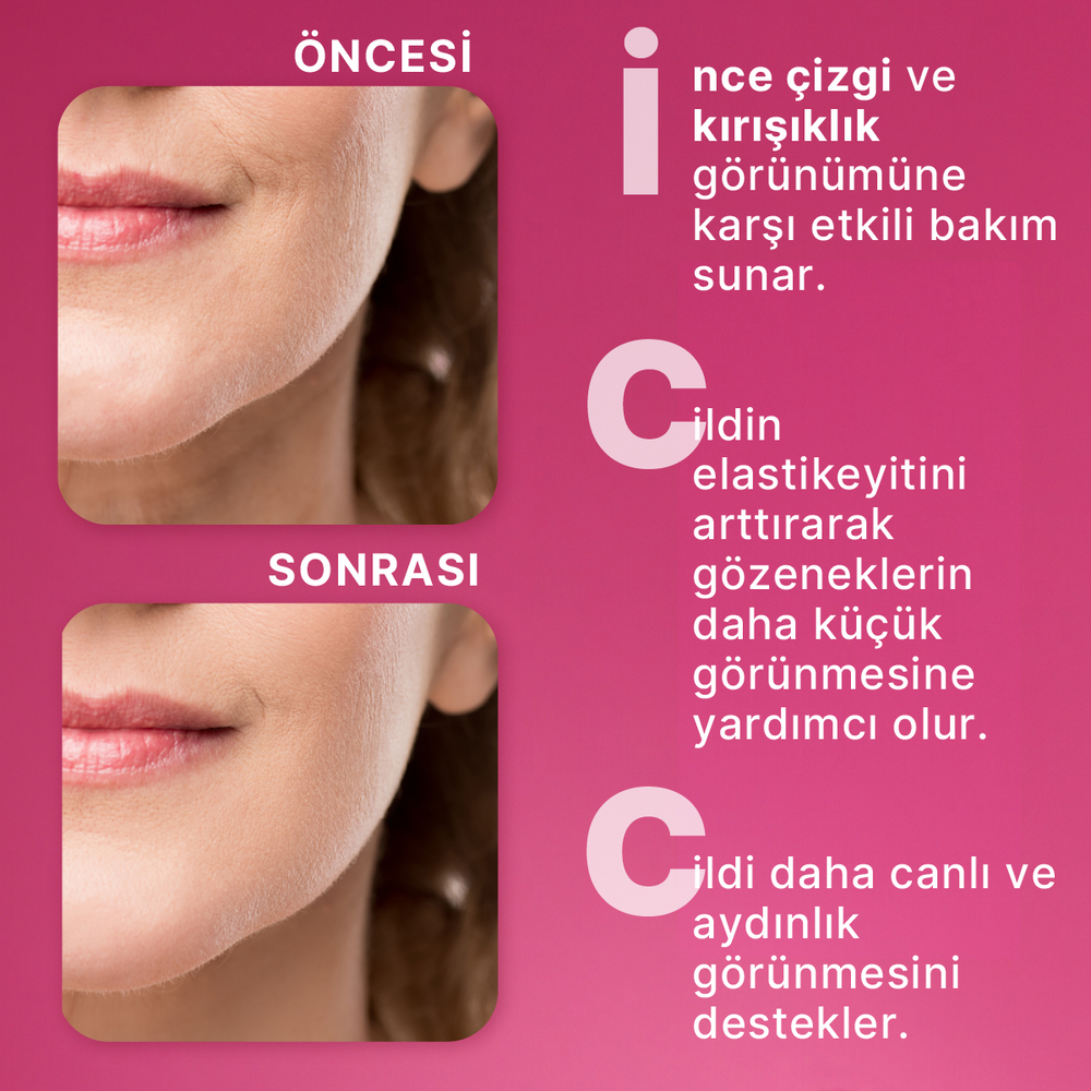 Kırışıklık Karşıtı, Sıkılaştırıcı ve Yenileyici Retinol (A Vitamini) Gece Serumu - 30 ml