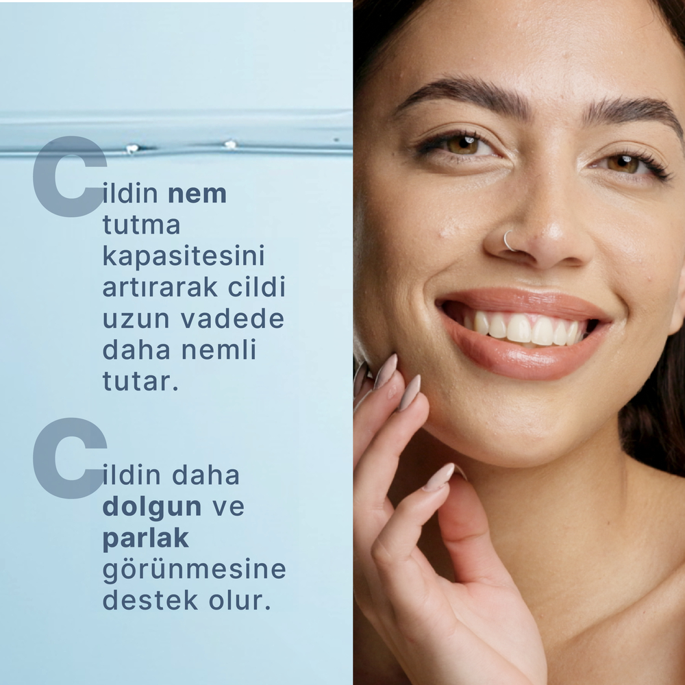 Yoğun Nemlendirici, Dolgunlaştırıcı, Kırışıklık Karşıtı Peptitli Hyaluronik Asit Serum - 30 ml