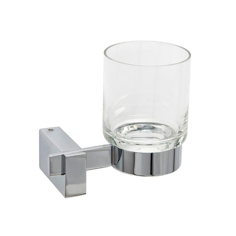 Aksu Flat Montajlı Diş Fırçalık Cam Krom