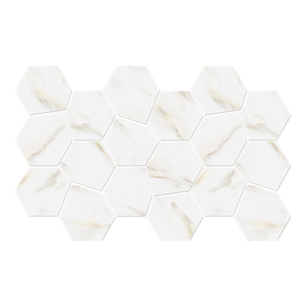 Betsan Hexa Mega Air Calacatta Gold Dekor Mozaik
