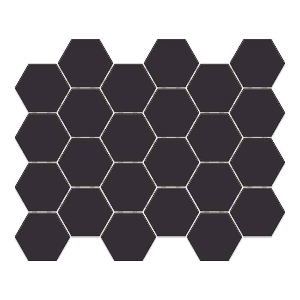 Betsan Hexa Mega Neostone Black 77x88 mm Dekor Mozaik
