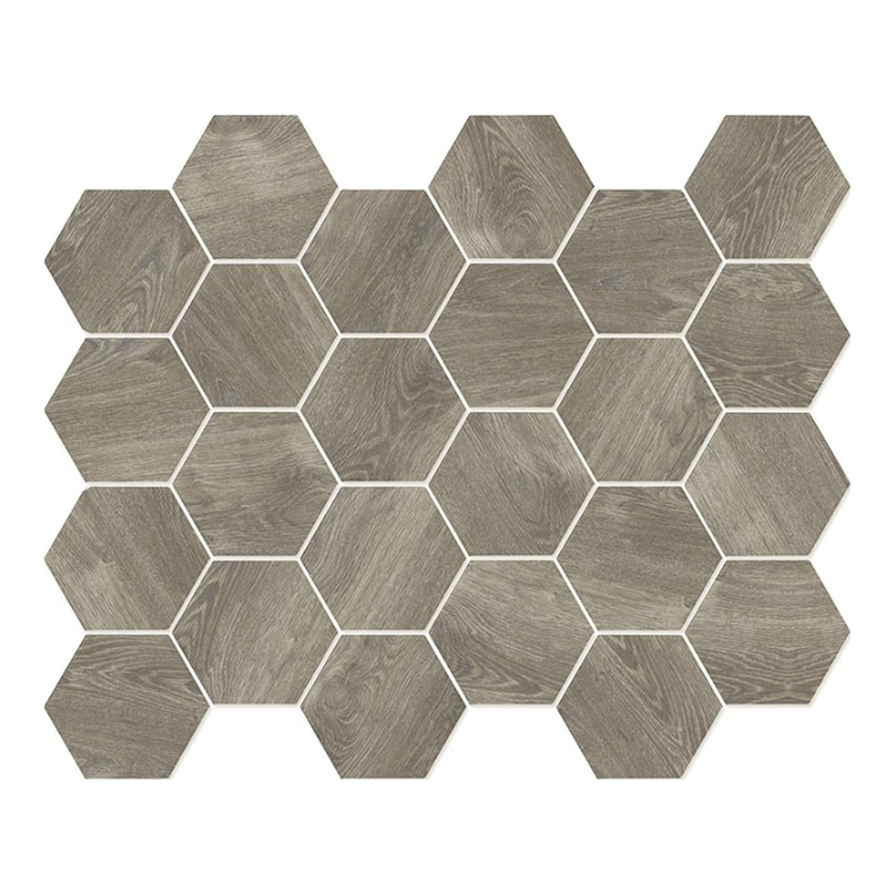 Betsan Hexa Mega Wood Fenix Dark 77x88 mm Dekor Mozaik