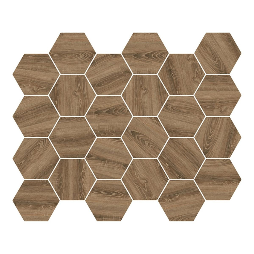 Betsan Hexa Mega Wood Capri Dark 77x88 mm Dekor Mozaik