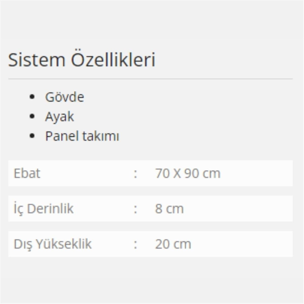 Formina Lima Panelli Duş Teknesi