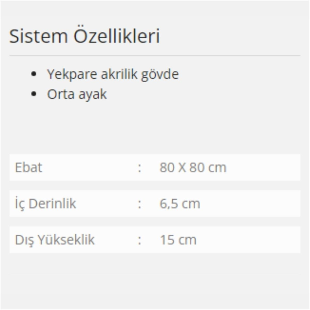 Formina Oval Monoblok Duş Teknesi