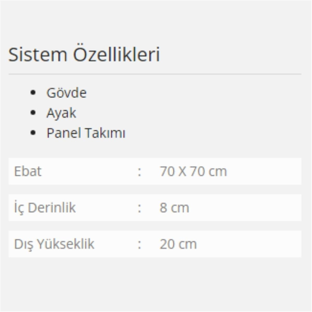 Formina Vesta Panelli Duş Teknesi