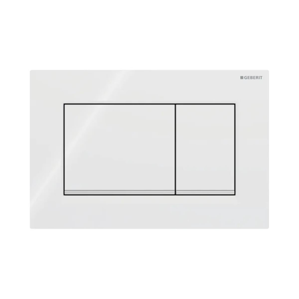 Geberit Kumanda Kapağı Sigma30 - Çift Basmalı - Beyaz / Parlak / Beyaz