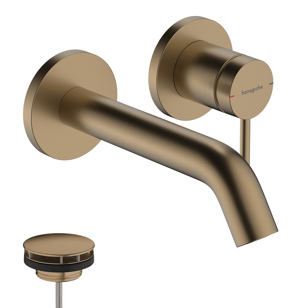 HG TECTURİS S ANKASTRE MAT BRONZ TEK KOLLU LAVABO BATARYASI BRONZ