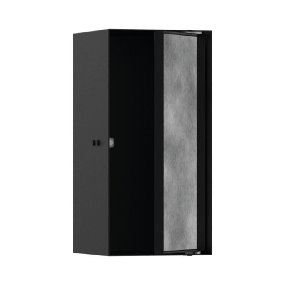 Hansgrohe XtraStoris Rock Duvar nişi seramik kaplanabilir kapak ile 300/150/140 Satin Siyah