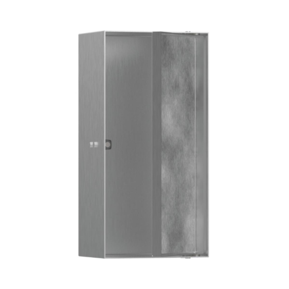 Hansgrohe XtraStoris Rock Duvar nişi seramik kaplanabilir kapak ile 300/150/100 Mat Paslanmaz Çelik
