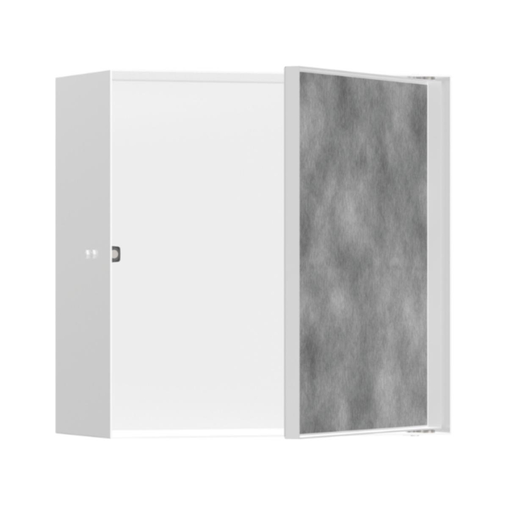 Hansgrohe XtraStoris Rock Duvar nişi seramik kaplanabilir kapak ile 300/300/140 Satin Beyaz