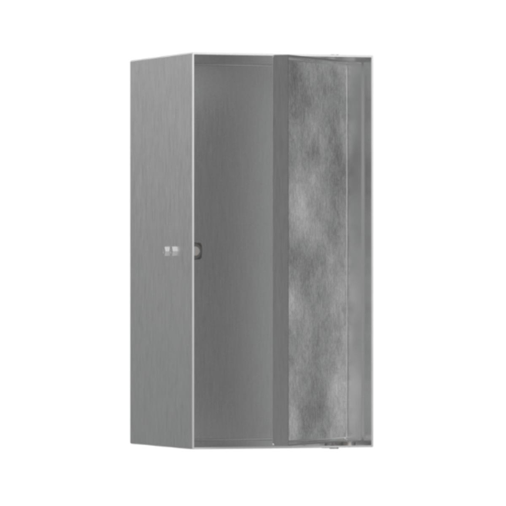 Hansgrohe XtraStoris Rock Duvar nişi seramik kaplanabilir kapak ile 300/150/140 Mat Paslanmaz Çelik