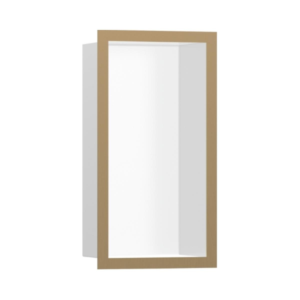 Hansgrohe XtraStoris Individual Duvar nişi Satin Beyaz tasarım çerçeveli 300/150/100 Mat Bronz
