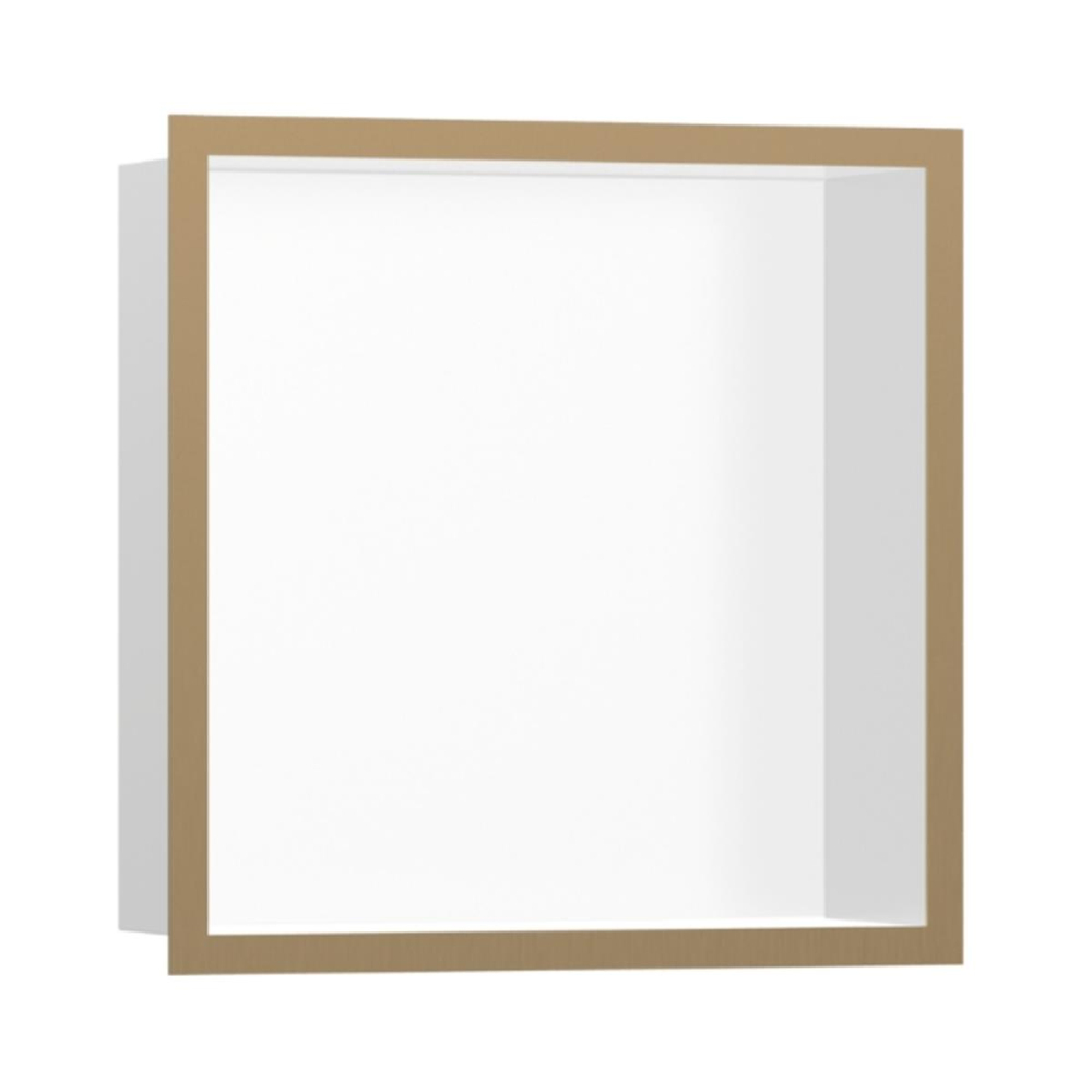 Hansgrohe XtraStoris Individual Duvar nişi Satin Beyaz tasarım çerçeveli 300/300/100 Mat Bronz