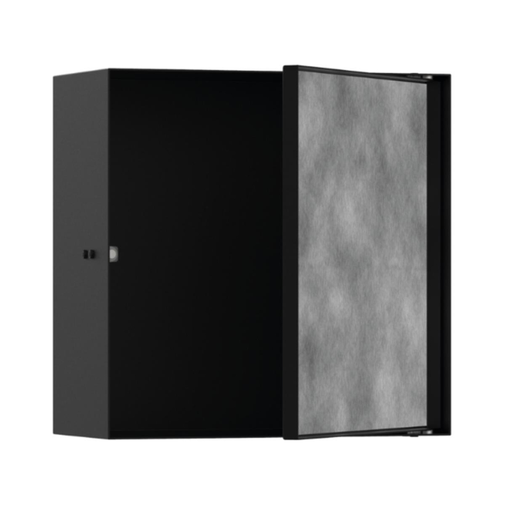 Hansgrohe XtraStoris Rock Duvar nişi seramik kaplanabilir kapak ile 300/300/140 Satin Siyah