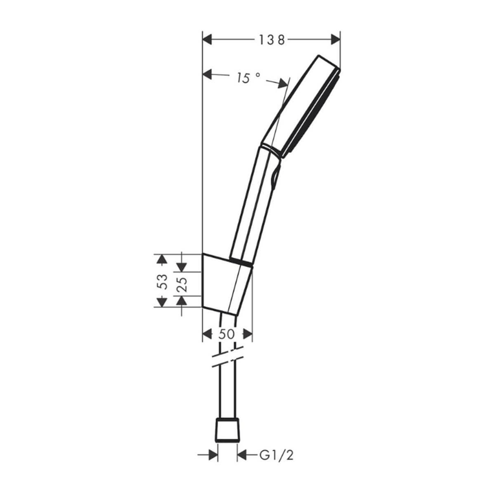 Hansgrohe Pulsify Select S Duş askı Seti 105 3jet RElaxation, 125 cm Duş Hortumu İle Krom