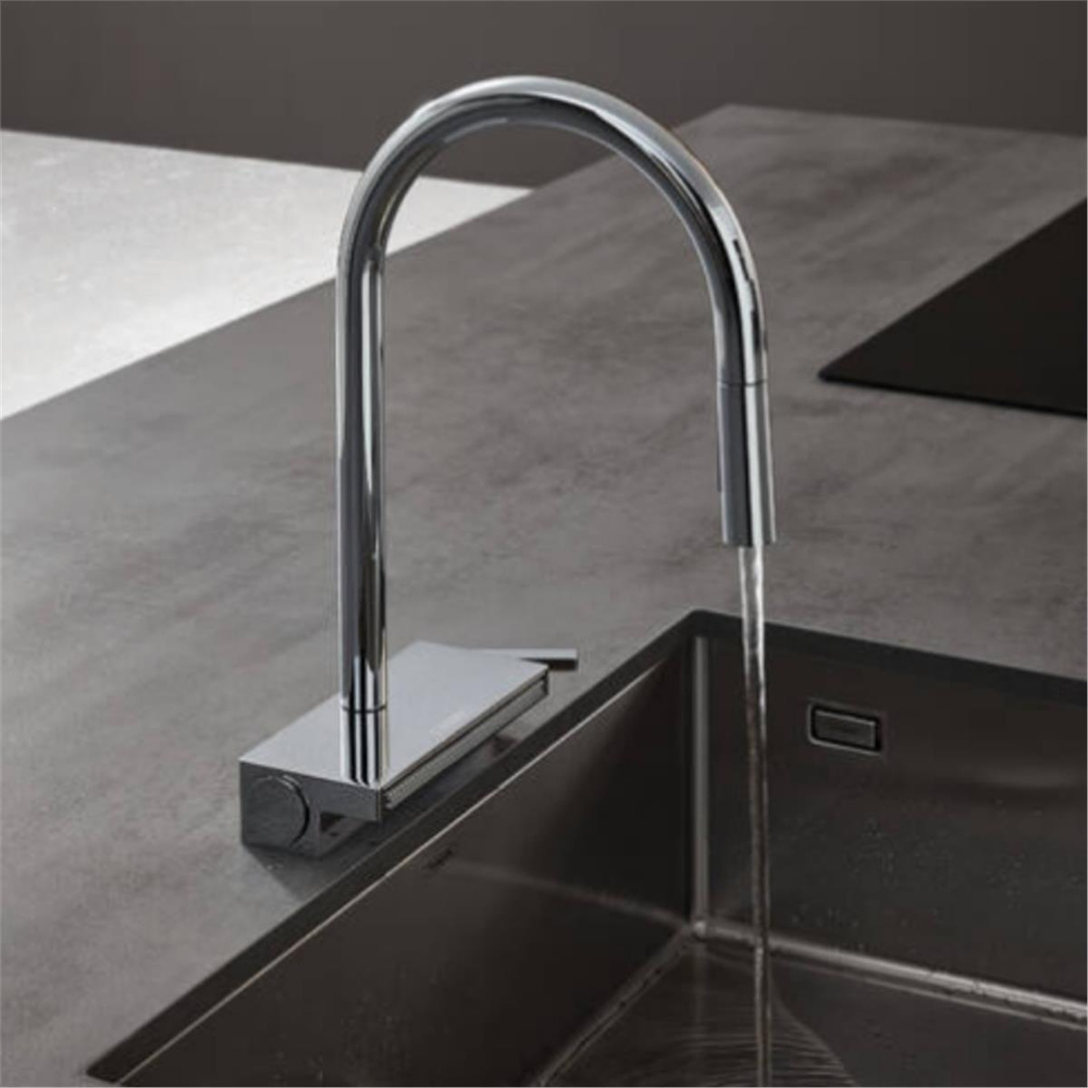 Hansgrohe Aquno Select M81 Tek kollu eviye Bataryası 170, çekilebilir el Duşu, 3jet, sBox Krom
