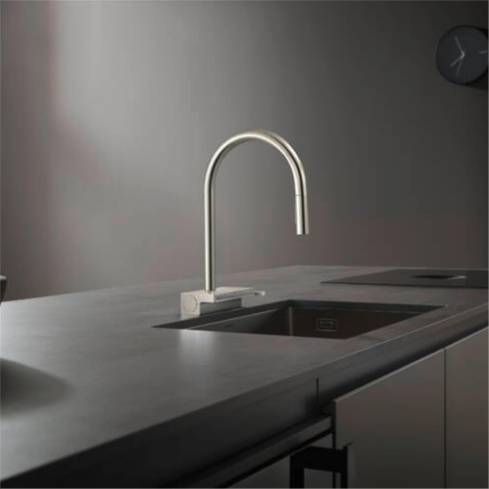 Hansgrohe Aquno Select M81 Tek kollu eviye Bataryası 170, çekilebilir el Duşu, 3jet, sBox Paslanmaz Çelik