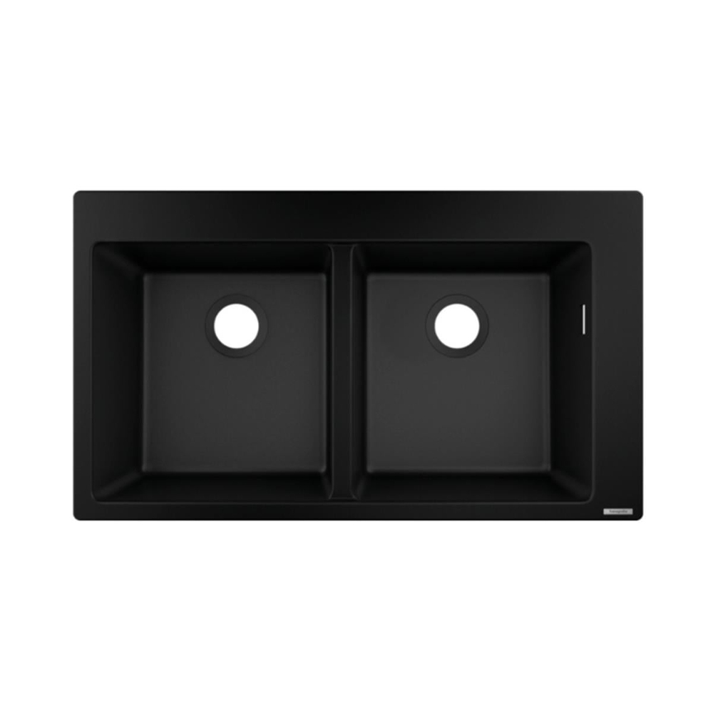 Hansgrohe S510-F770 SilicaTec Ankastre Granit Eviye 370/370 Grafit Siyahı