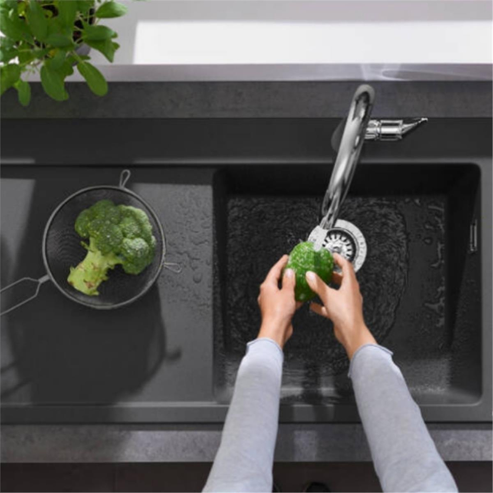 Hansgrohe S514-F450 SilicaTec Ankastre Granit Eviye 450 Damlalıklı Taş Grisi