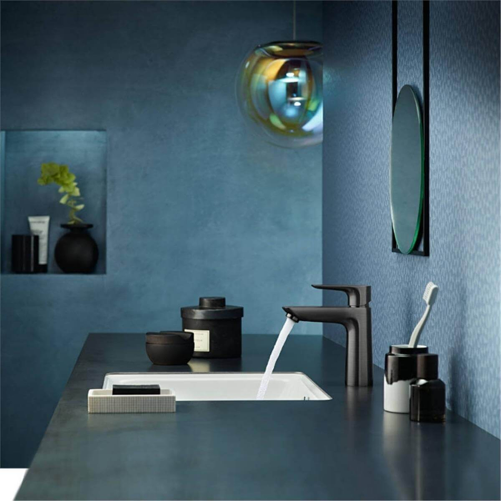 Hansgrohe Talis E Tek Kollu Lavabo Bataryası 110 Kumandalı Mat Siyah