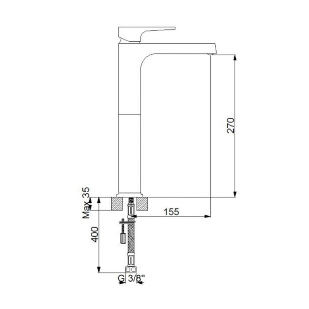 Newarc Aqua Çanak Tipi Lavabo Bataryası Beyaz