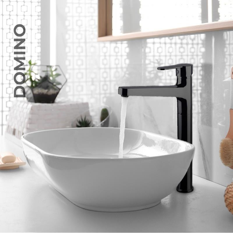 Newarc Domino Çanak Tipi Lavabo Bataryası Siyah