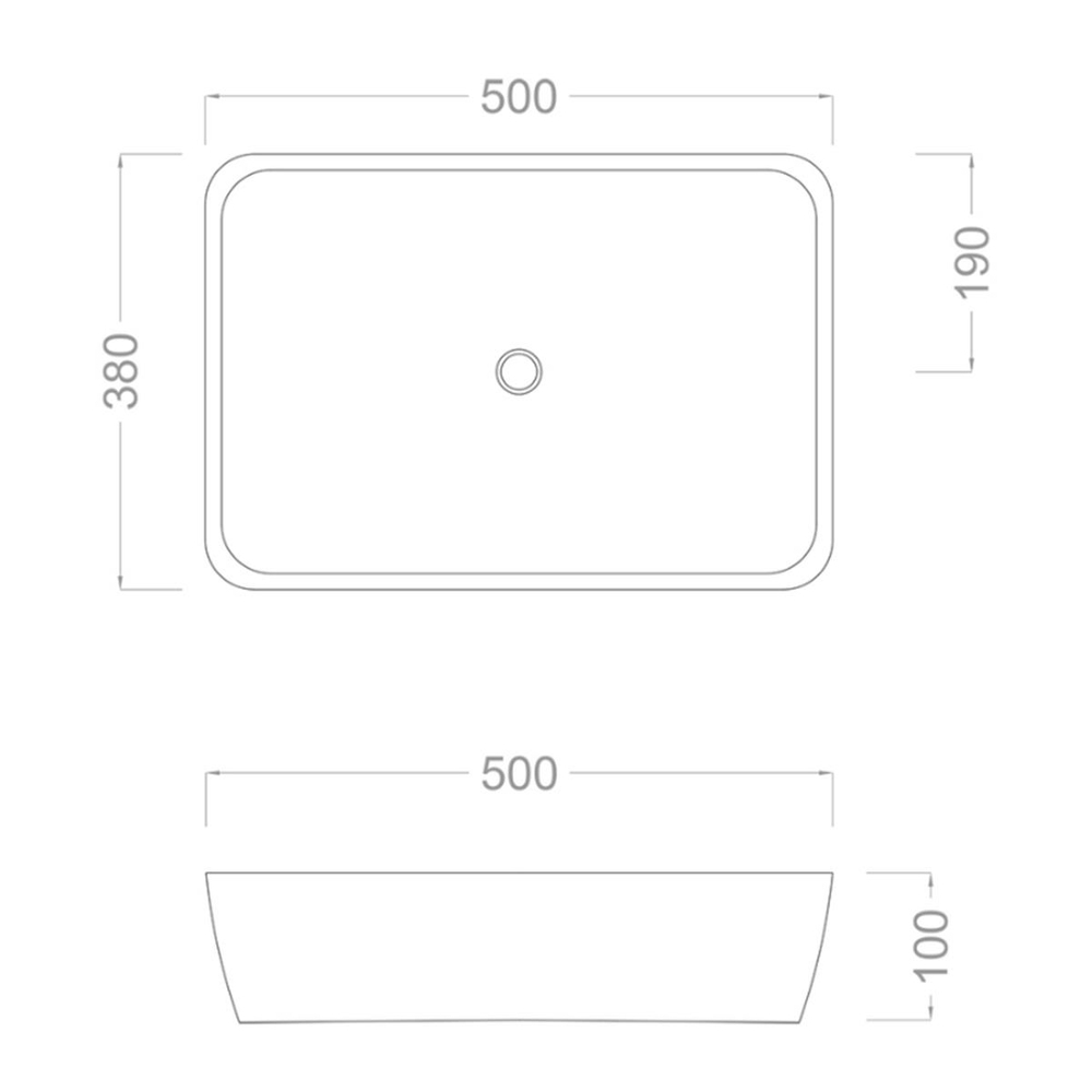 Pure Concept Marmo 50 cm Mat Gri Calacatta Tezgah Üstü Çanak Lavabo