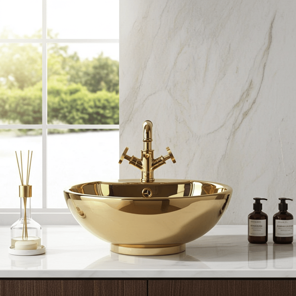 Pure Concept Bowl Altın Çanak Lavabo