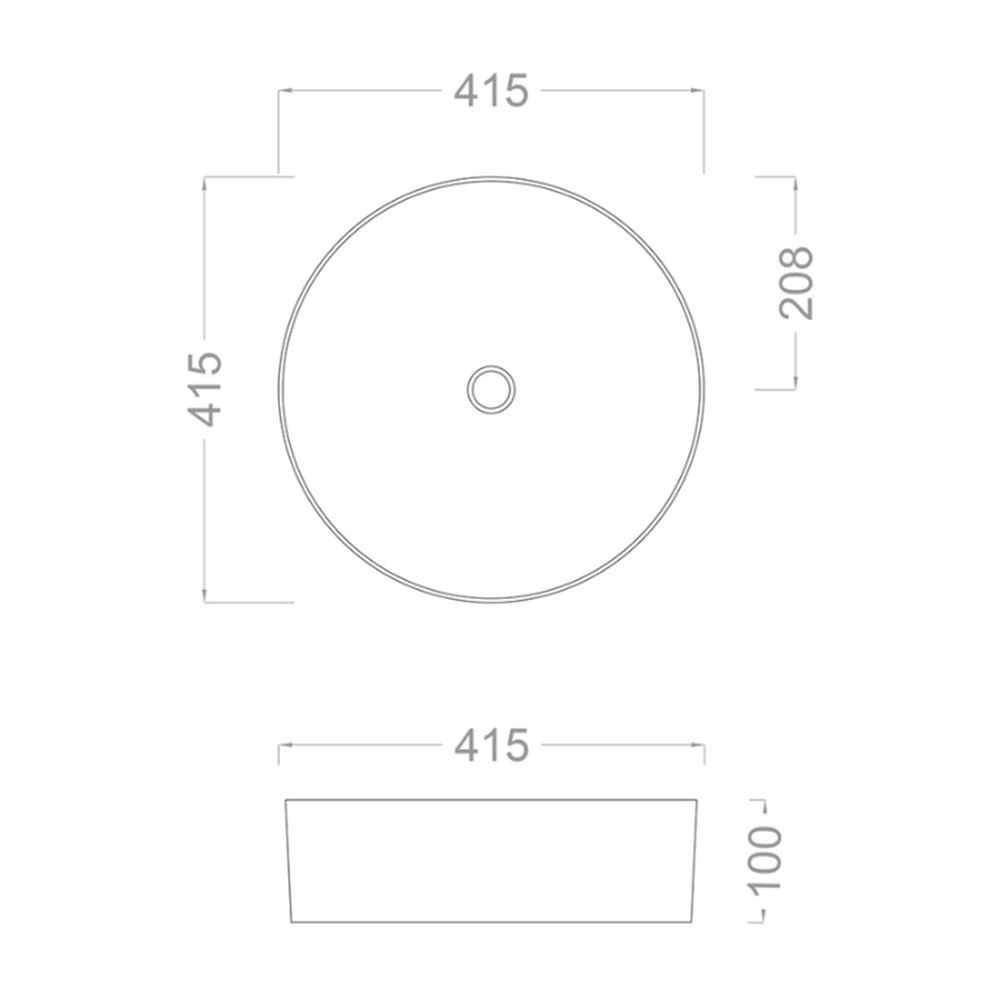 Pure Concept Marmo 42 cm Mat Altın Siyah Tezgah Üstü Çanak Lavabo