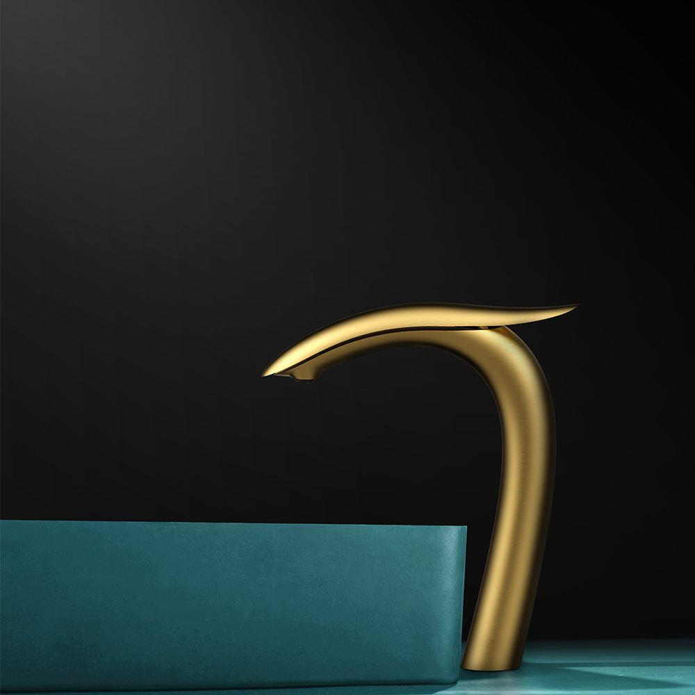 Pure Concept Swan Mat Altın Çanak Lavabo Bataryası